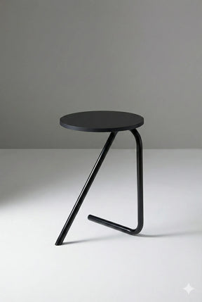 Mesa de Apoio Luxo Dois Pés em Aço Carbono