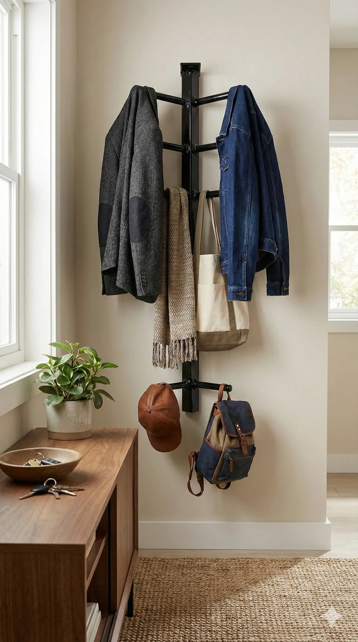 Cabideiro de Parede Luxo em Aço Carbono – Fabricação Sob Medida