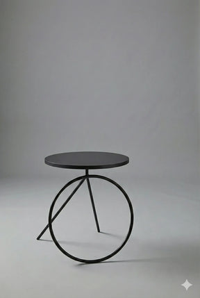 Mesa de Apoio Luxo Redonda em Aço Carbono